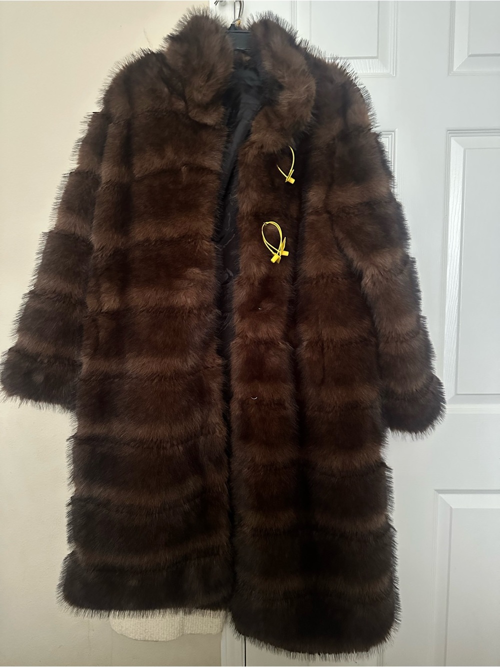Mink Fur Brown Coat - Women's Full-Length Jacket